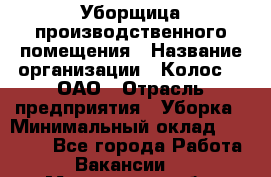 Уборщица производственного помещения › Название организации ­ Колос-3, ОАО › Отрасль предприятия ­ Уборка › Минимальный оклад ­ 15 000 - Все города Работа » Вакансии   . Мурманская обл.,Оленегорск г.